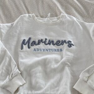 Mango Kids White and Blue Sweatshirt